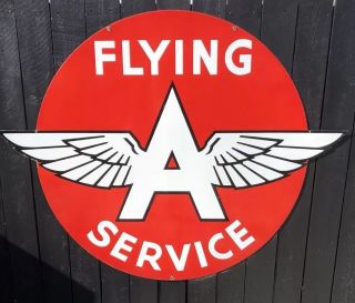 Double Sided Porcelain Flying A Sign Tydol Associated Rare Cycol