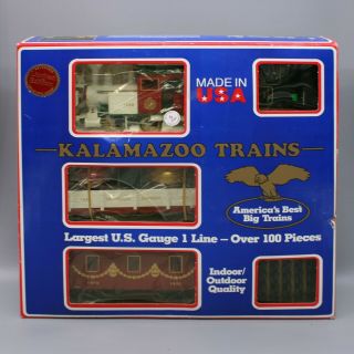 Vintage 1990 Kalamazoo Trains G - Scale Christmas Ornament Express Train Set Usa