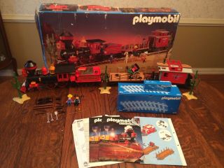 Playmobil 4034 Steaming Mary G - Scale Western Train Set Pacific Railroad Vintage