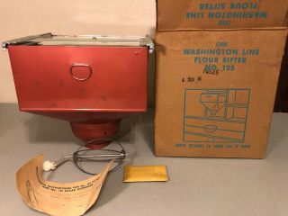 Vintage Hoosier Cabinet Flour Sifter Washington Line 125 Old Stock Complete