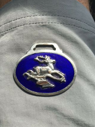 Vintage John Deere Oval Pocket Watch Or Key Fob,  With Farm Implement,  No Strap