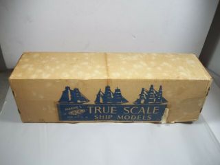 Vintage Marines True Scale Ship Models Mahogany Hull Victorine No.  1076