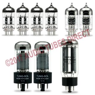Tung - Sol/eh Tube Kit Fender Silverface Deluxe Reverb Amp 6v6gt 12ax7 12at7 5u4gb