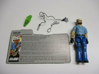 Complete Vintage G.  I.  Joe Shipwreck,  Filecard Arah