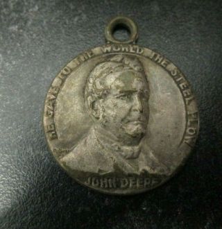 Vintage John Deere Plow Company Fob Pendant