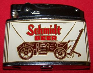 Vintage Schmidt Beer Lighter Hadson H.  M.  C.  Cigar - Ette Brewery Collectible Wagon