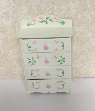 Dollhouse Miniatures Vintage Handpainted Chest Of Drawers