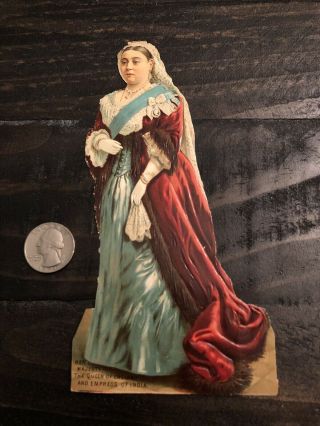 Antique Large Victorian Die Cut Paper Doll Of Queen Victorian Raphael Tuck