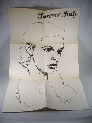 Vtg Judy Garland Movie Star Wizard Of Oz Dorothy Poster 22  X 34