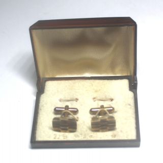 Vintage 22ct Gold Plated On Silver Cufflinks,  6.  9g - N42