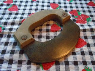 Antique/vintage Metal Hand Food Chopper With Wood Handle