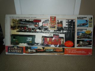 Vintage Bright Railroad Empire G Scale Electric Train Set Burlington 92